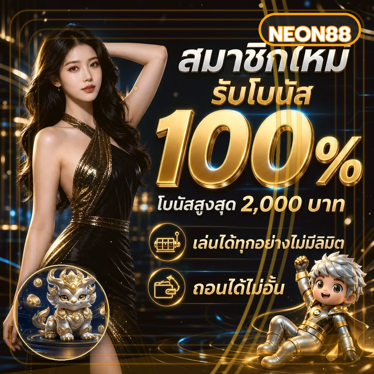 โบนัสสมาชิกใหม่ NEON88 พร้อมเงื่อนไขที่ควรอ่าน